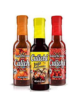 Authentic Mexican Salsa Culichi (TM) - Habanero Hot Sauce, Seafood Seasoning Sauce with Chiltepin 