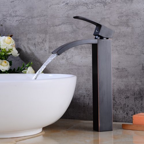 Oil Rubbed Bronze Bathroom Faucet - Single Handle Vessel Sink Tap for Commercial Use