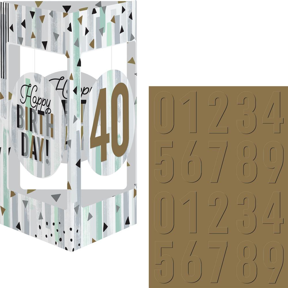 12-Piece Bulk Minted Milestone 3D Centerpiece with Danglers - Perfect for Baby Showers, Birthday Parties & Wedding Decorations
