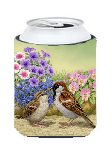 CoolCookware House Sparrows Feeding Time Can or Bottle Hugger - Bird Feeder Accessory for Outdoor Garden & Backyard Bird Watching