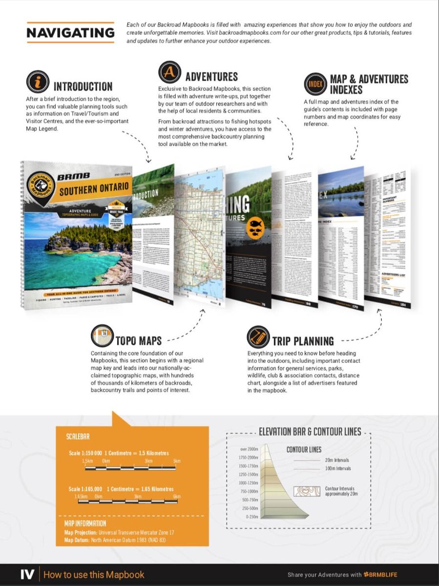 Backroad Mapbooks Southern Ontario - Detailed Road & Trail Maps for Hiking, Biking & Adventure Travel in Ontario, Canada