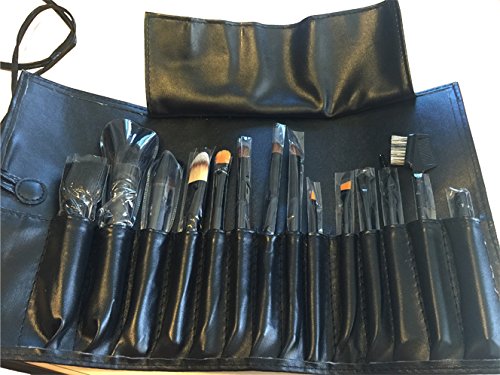 14-Piece Professional Makeup Brush Set with Black Pouch - Vegan & Cruelty-Free Makeup Brushes for Foundation, Blending, Contouring (Goat, Horse & Nylon Hair) - Perfect Gift for Makeup Artists & Beginners - Ideal for Everyday Makeup, Special Occasions & Professional Use