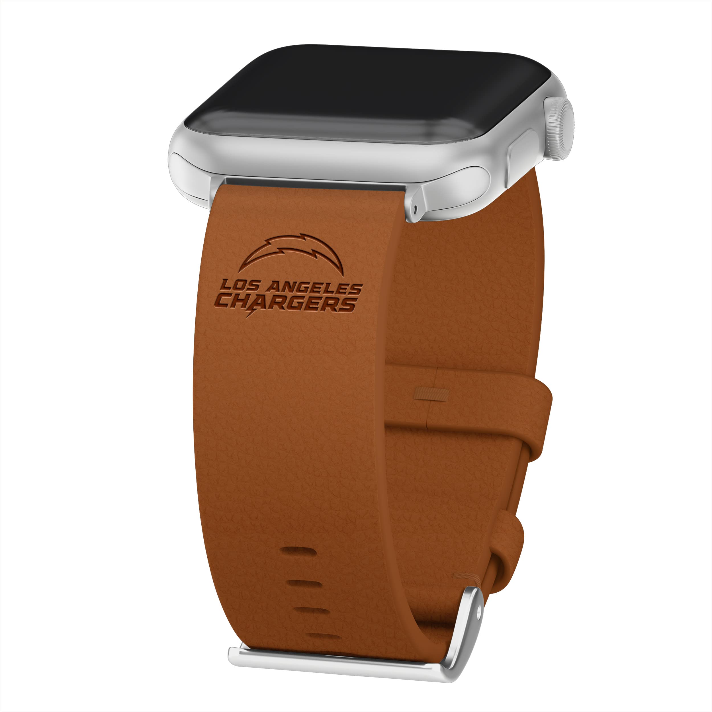 Los Angeles Chargers Genuine Leather Apple Watch Band - Compatible with All Apple Watch Models - Perfect for Game Day, Sports Fans & NFL Enthusiasts
