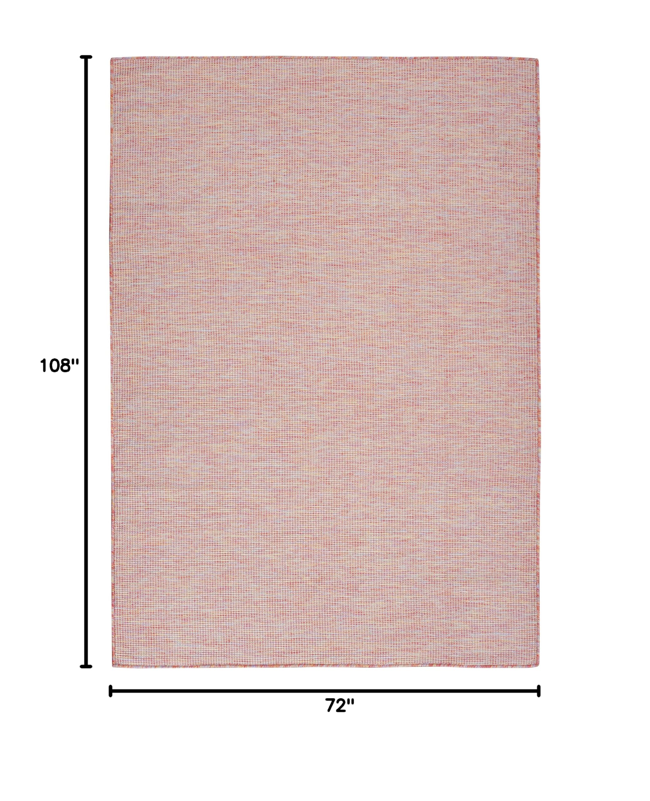 Nourison Positano 6' x 9' Indoor/Outdoor Area Rug - Rainbow Design, Easy to Clean, Non-Shedding for Living Room, Bedroom, Dining Room, Deck, Patio & Backyard | Durable & Weather Resistant for High Traffic Areas