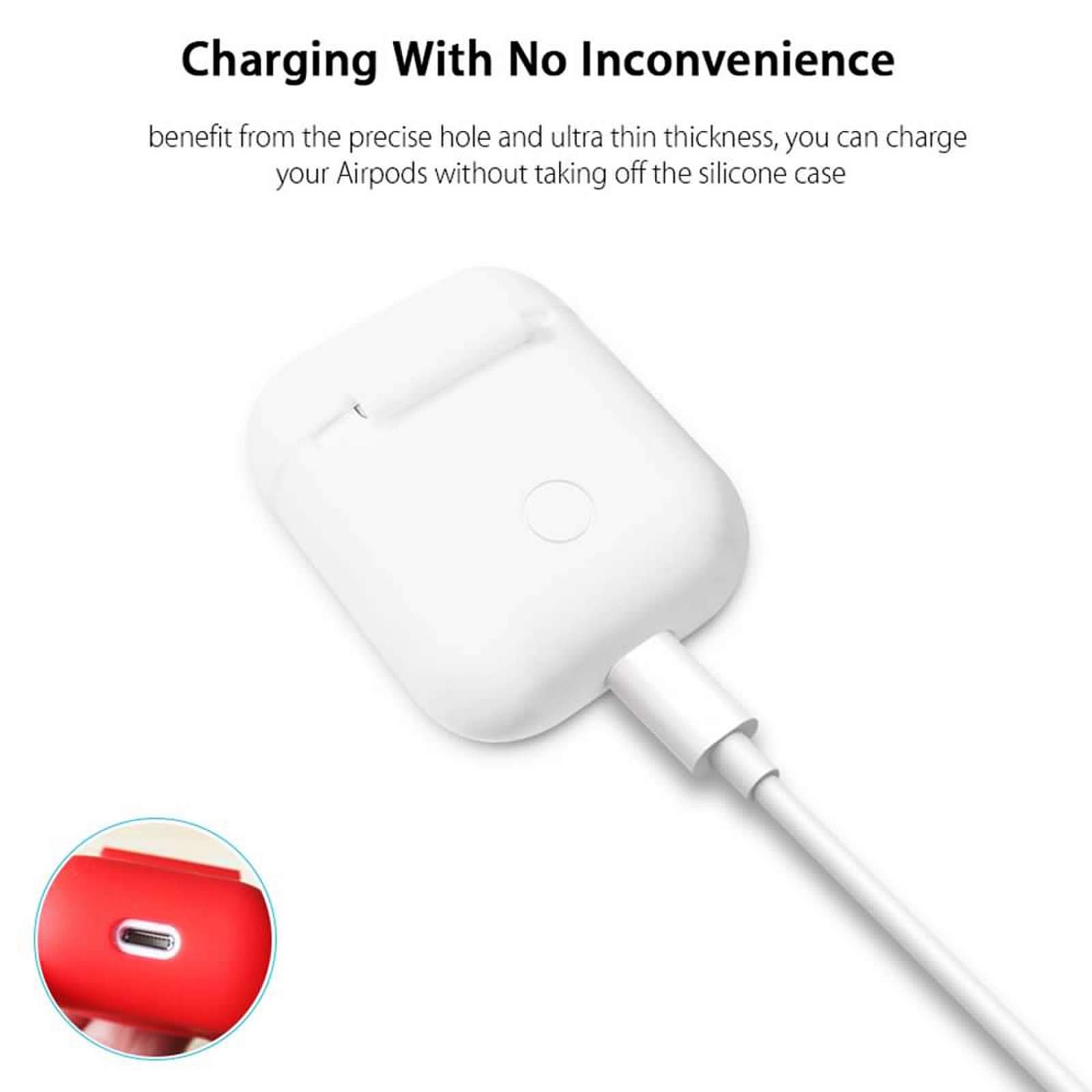 Premium Shockproof Silicone Case Cover for Apple AirPods Charging Case - Durable Protection, Perfect Fit - Ideal for Travel, Workouts & Everyday Use