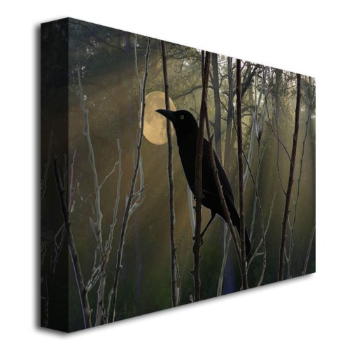 Trademark Fine Art Nevermore Night and Day Canvas Wall Art by Patty Tuggle - Gothic Home Decor for Living Room & Bedroom