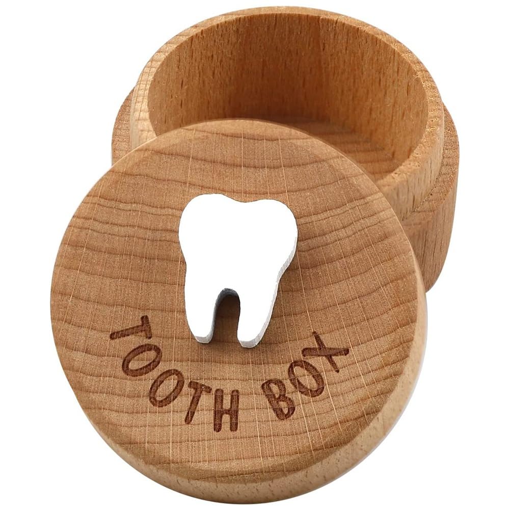 Glimpsen 3D Carved Wooden Tooth Fairy Box - Keepsake Storage for Lost Baby Teeth | Perfect Gift for Boys & Girls | Bedtime Tradition & Memory Preservation