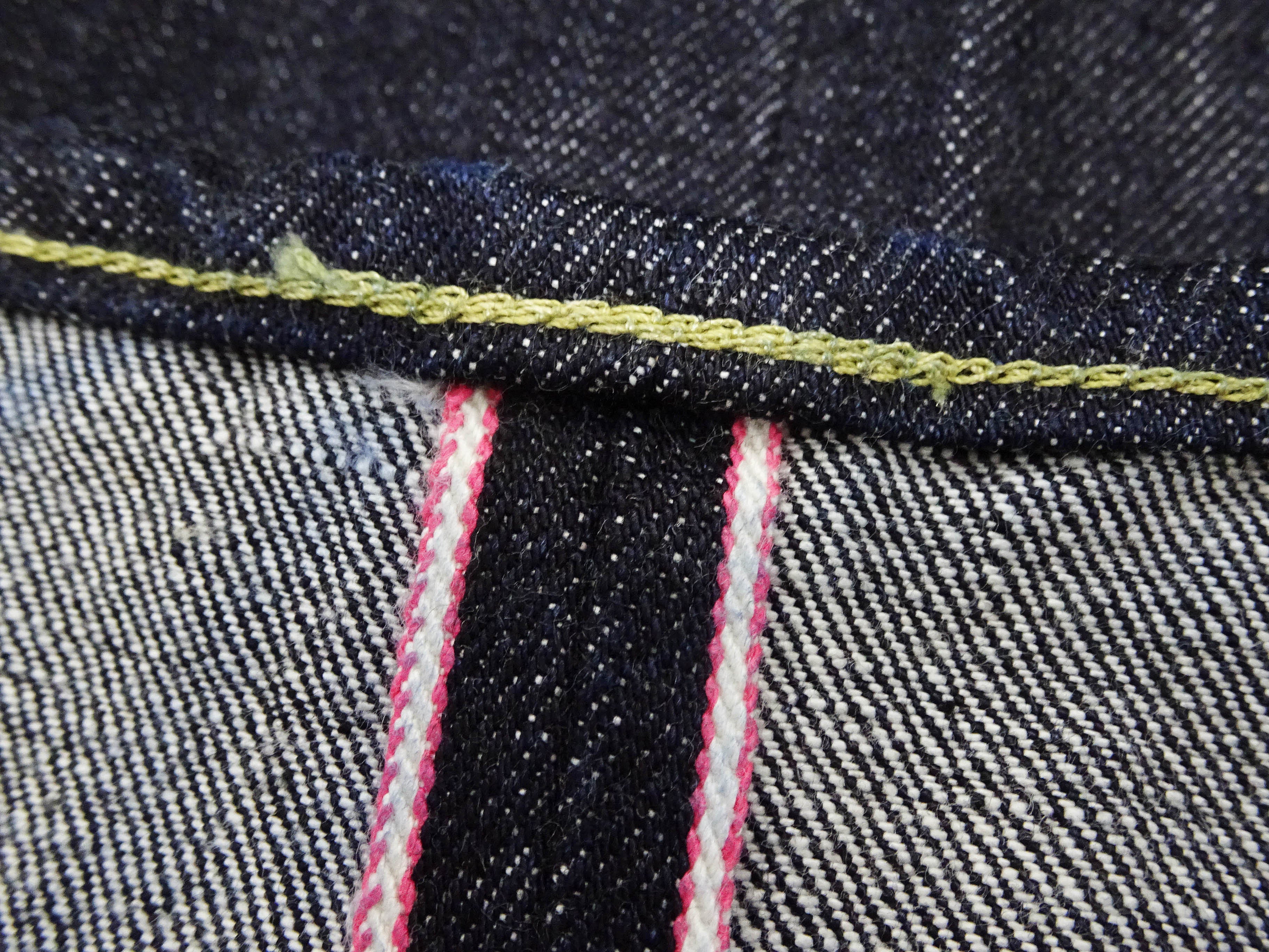 Momotaro Jeans #200 Double Stripe Paint Men's Regular Tapered Fit Zip Fly Denim Pants - 14.7oz Zimbabwean Cotton Deep Indigo One Wash (MMJZ0201) | Premium Raw Selvedge Jeans for Casual Wear & Street Style