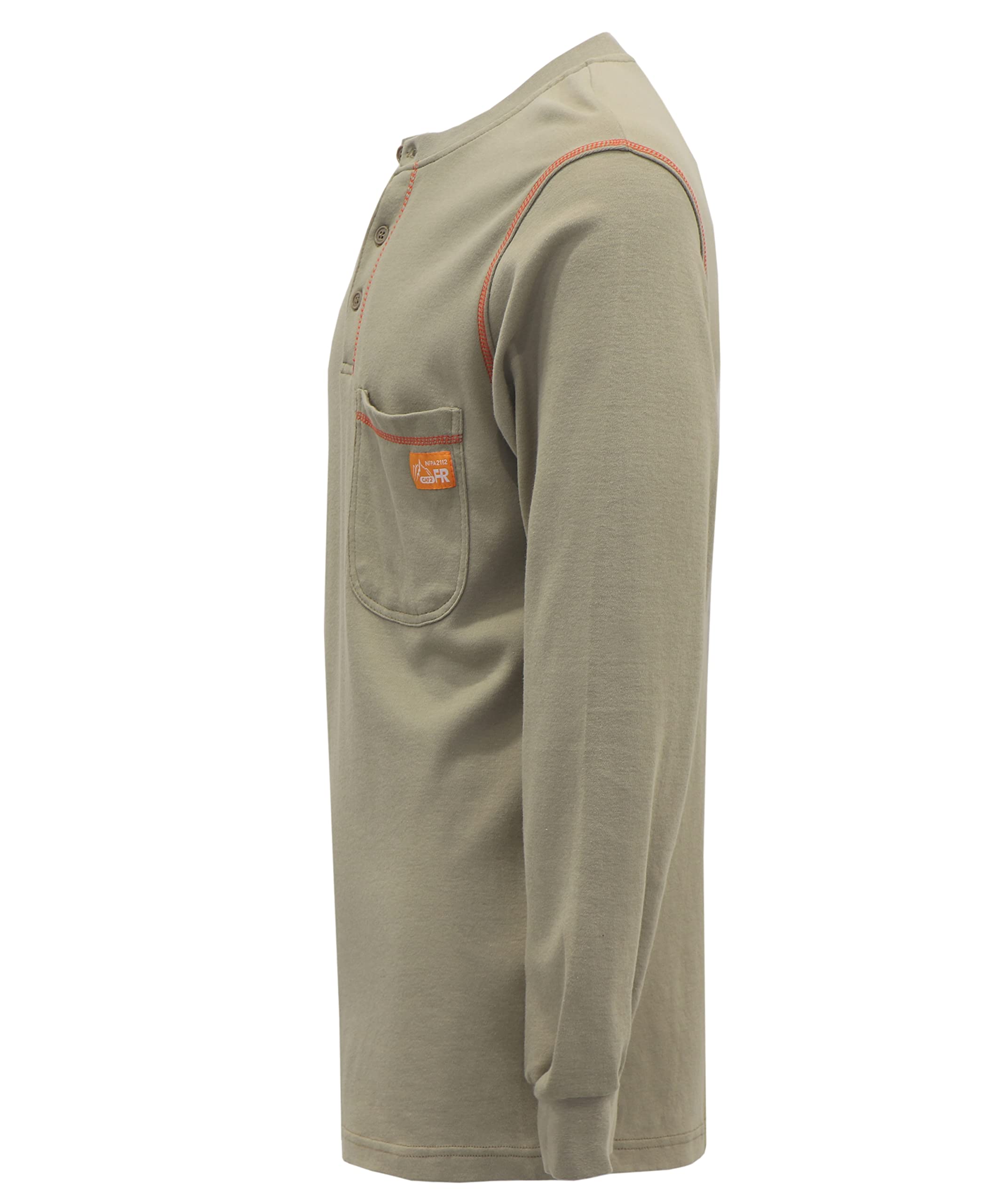 Flame Resistant T-Shirts for Men - 100% Cotton FR Shirts | Pre-Washed Fire Retardant Workwear | Ideal for Construction, Welding & Industrial Safety