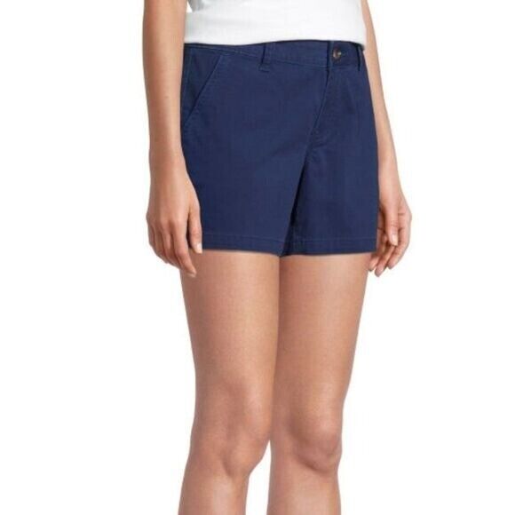 a.n.a Women's 5-Inch Inseam Chino Shorts in Navy - Size 16 | Casual Summer Outfits & Beach Wear