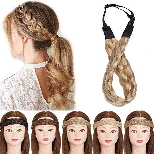 Elastic Stretch Plaited Braid Hairpiece - Natural Looking Hair Extension for Women - Perfect for Cosplay, Weddings & Daily Styling