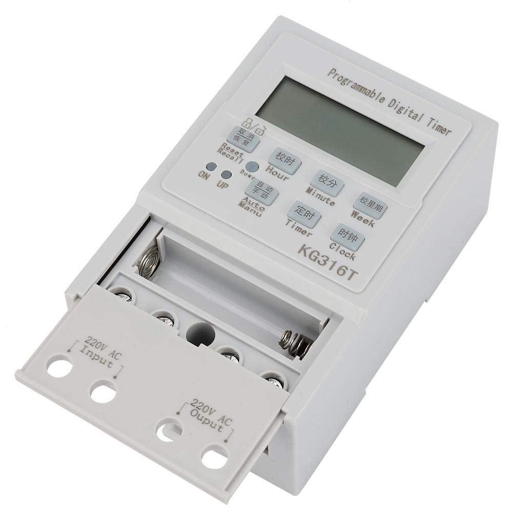 220V 25A Digital Timer Switch with LCD Display - 1W Programmable Electrical Timer for Energy Saving - Perfect for Home Automation, Lighting Control, and Appliance Scheduling