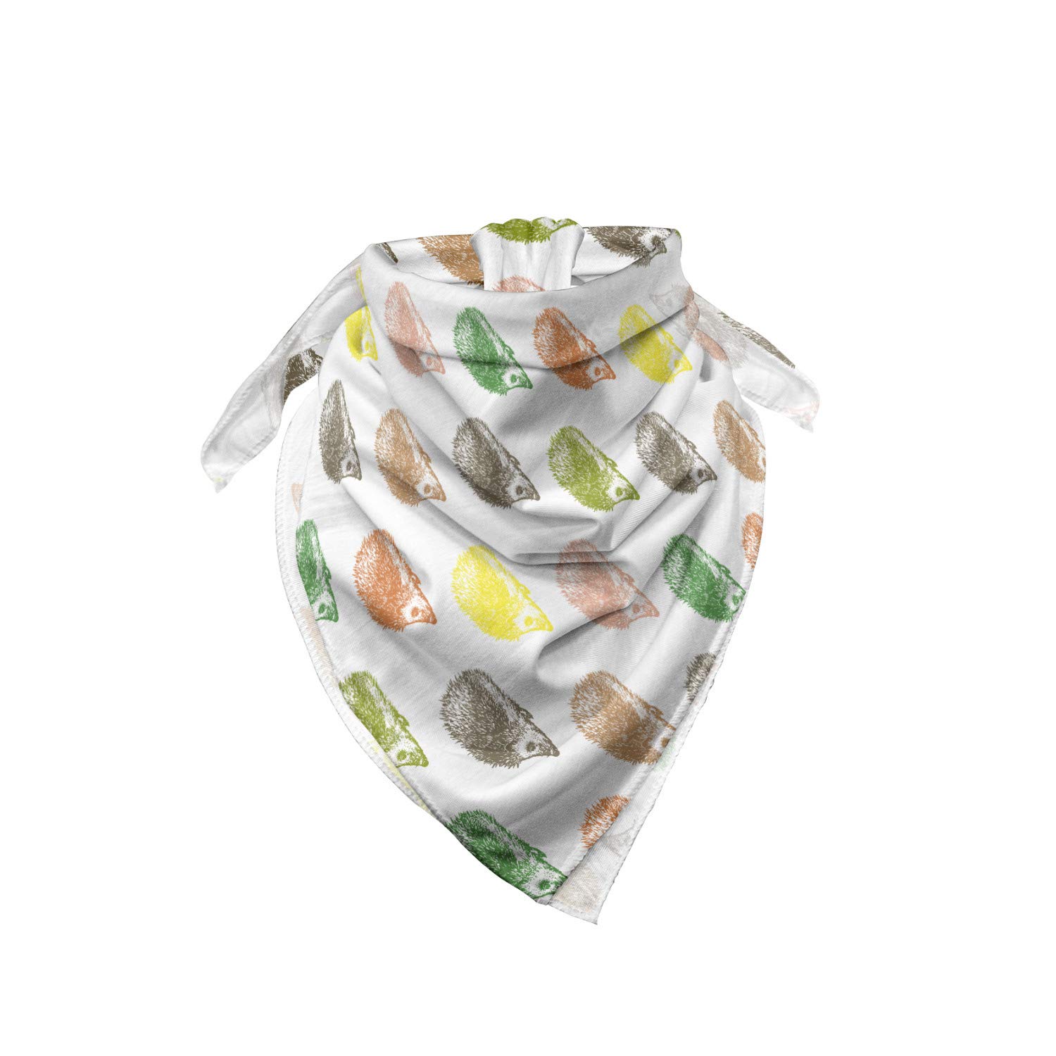 Ambesonne Hedgehog Bandana - Pencil Drawn Spiky Animal Design - Unisex Head & Neck Scarf for Men Women - Perfect for Outdoor Adventures, Pet Lovers & Unique Fashion Accessories