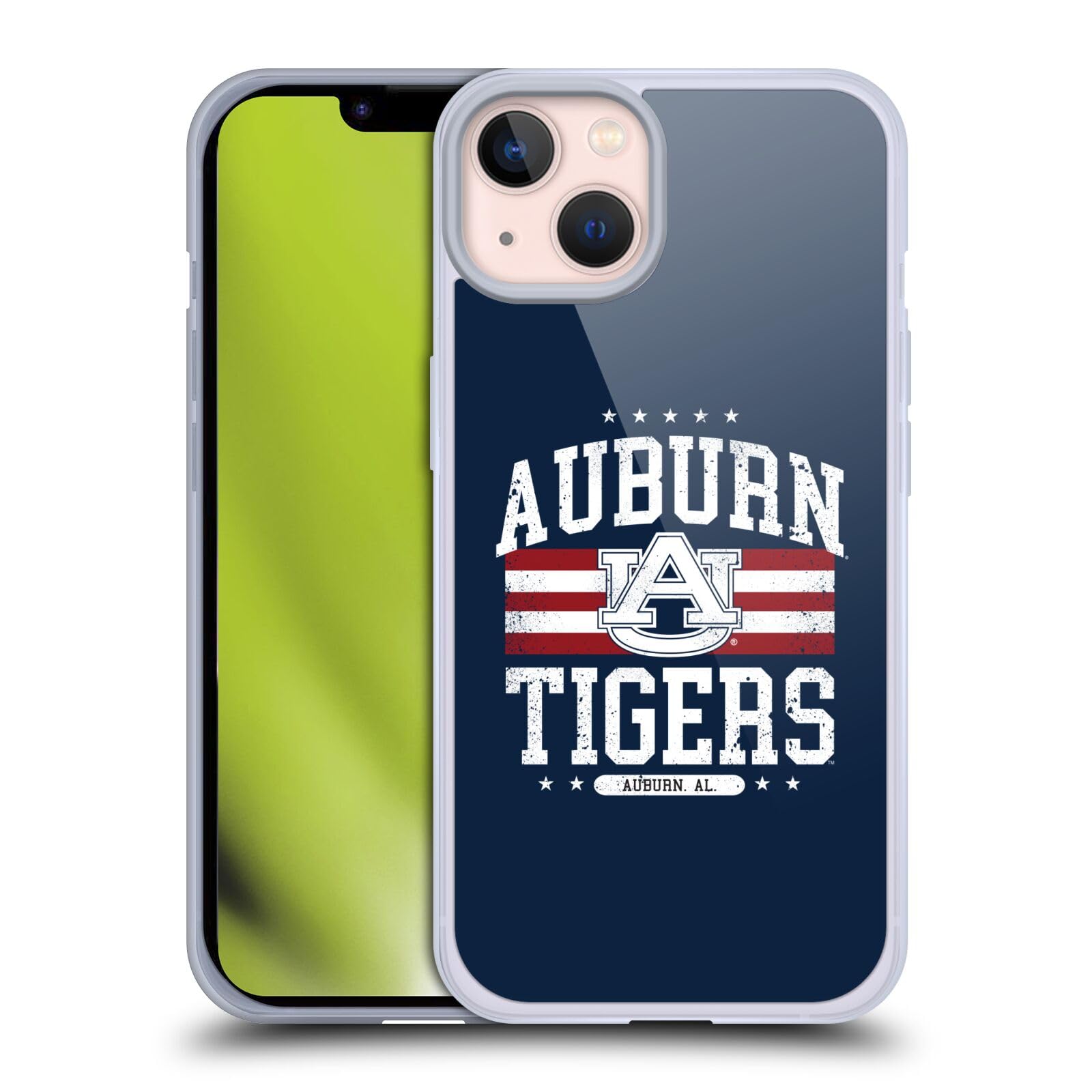 Officially Licensed Auburn University AU Auburn Pride Soft Gel Case for Apple iPhone 13 - Durable Protective Cover for Students, Alumni & Fans - Perfect for Game Day, Campus Life & Everyday Use