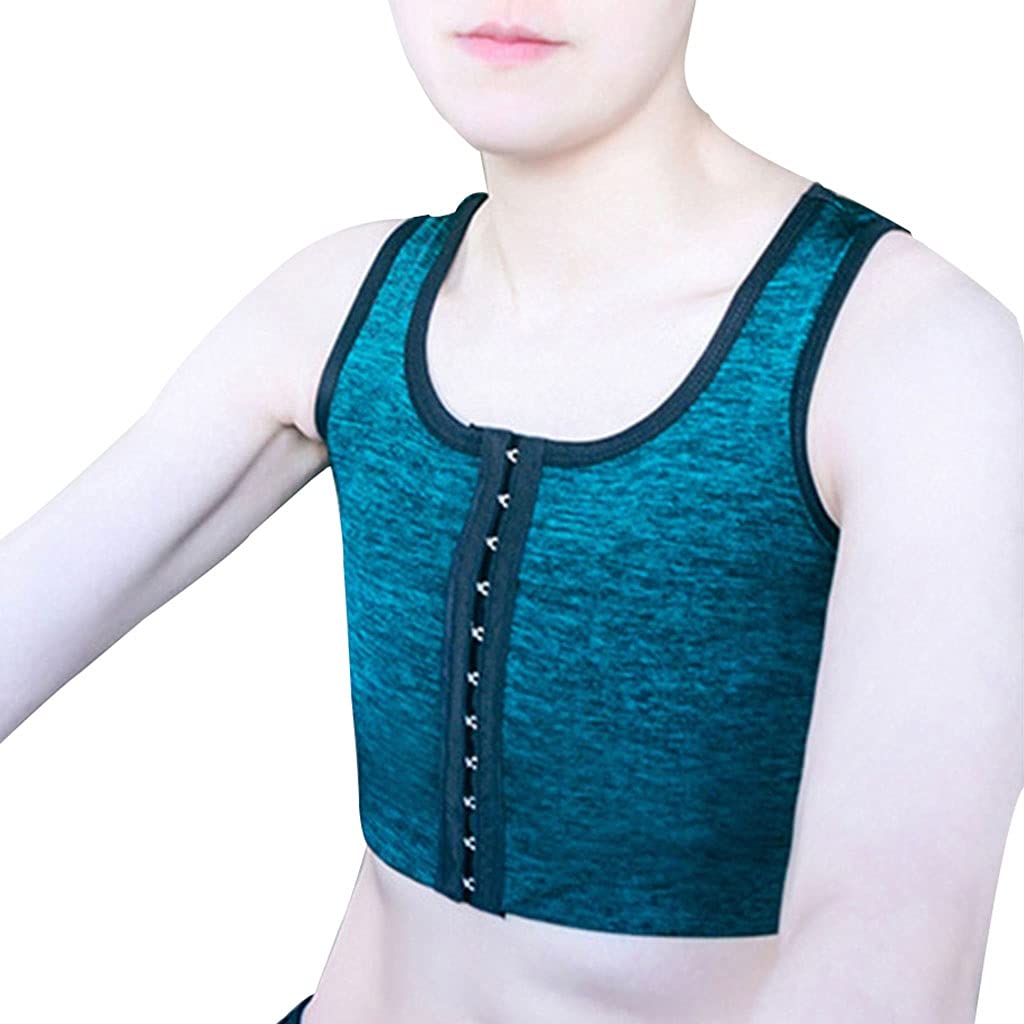 Breathable Chest Binder with Middle Hooks & Rows Clasp - Plus Size Tank Top for Super Flat Look | Perfect for Cosplay, Transgender Support & Everyday Comfort
