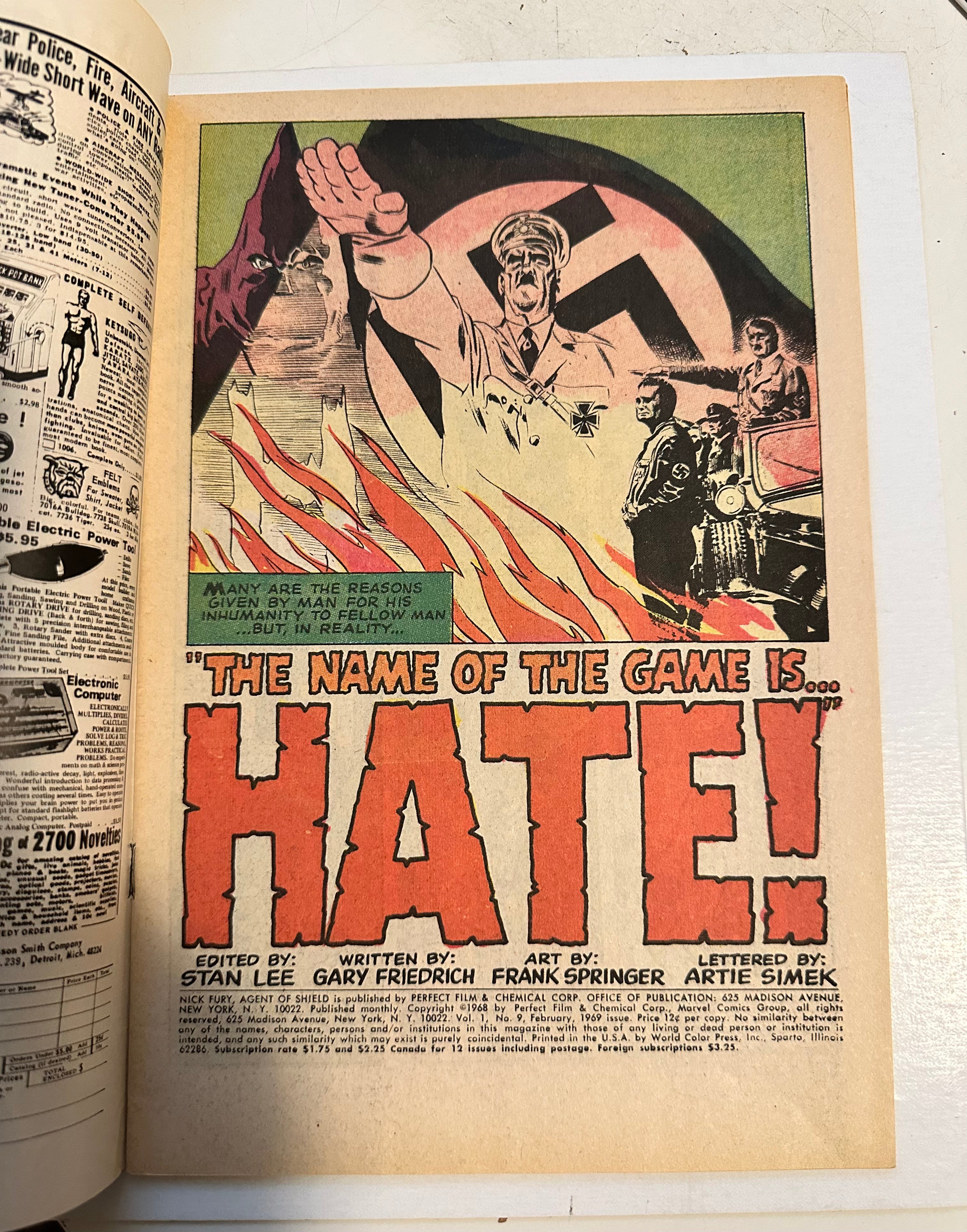 Nick Fury Agent of Shield #9 - High Grade Rare Marvel Comic Book - Perfect for Collectors & Marvel Fans Display