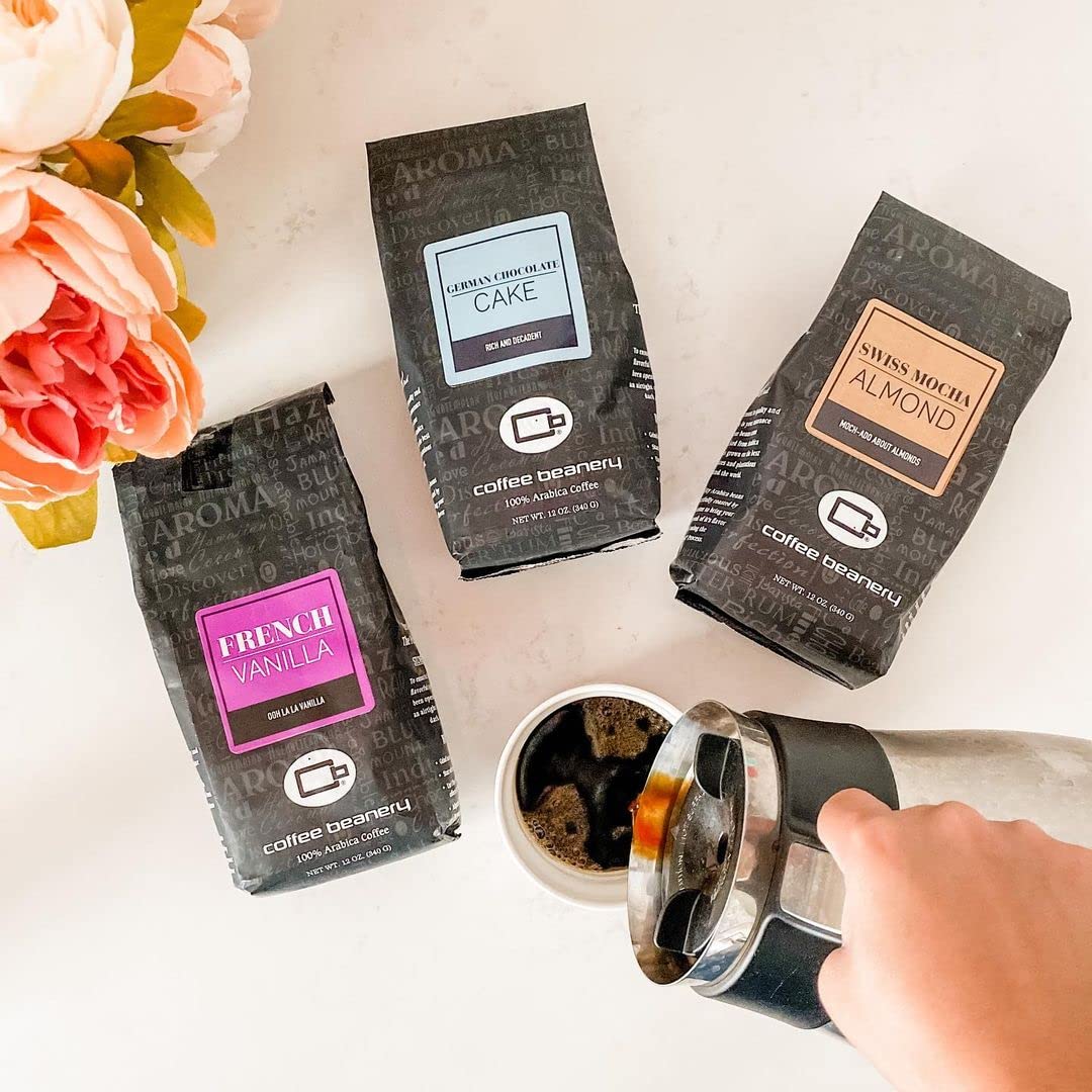 Premium Vanilla Bean Flavored Arabica Coffee - Medium Roast Whole Bean (12 oz) - Perfect for Morning Brew, Office Break & Cozy Evenings