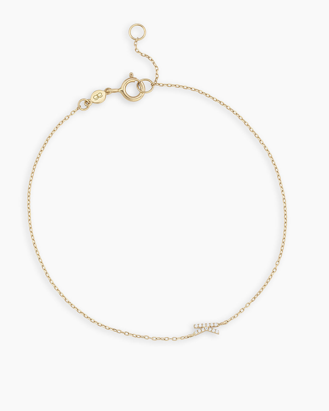 Diamond Pavé Alphabet Bracelet - Personalized Initial Letter Bracelet for Women, Sterling Silver or Gold Plated, Elegant Gift for Birthday, Anniversary, Valentine's Day | Perfect for Everyday Wear & Special Occasions