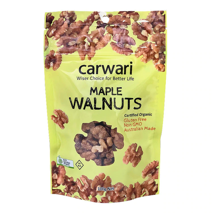 Organic Walnut Maple Roasted Snacks - Healthy & Crunchy Nuts for Snacking, Baking & Cooking - Perfect for Salads, Desserts & Trail Mixes