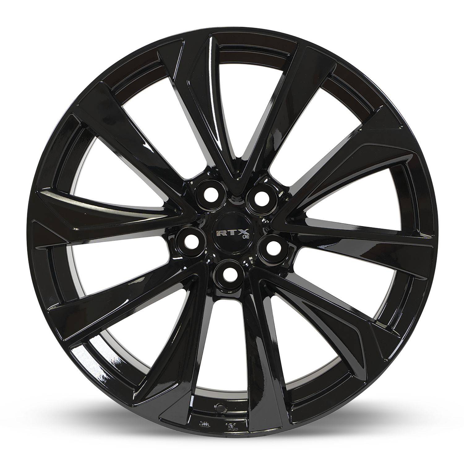 NODA RTX® Alloy Wheels 19x7.5 Gloss Black - 5x114.3 Bolt Pattern, ET40 Offset, 60.1mm Center Bore - Perfect for Honda Civic, Toyota Camry & Other Sedans