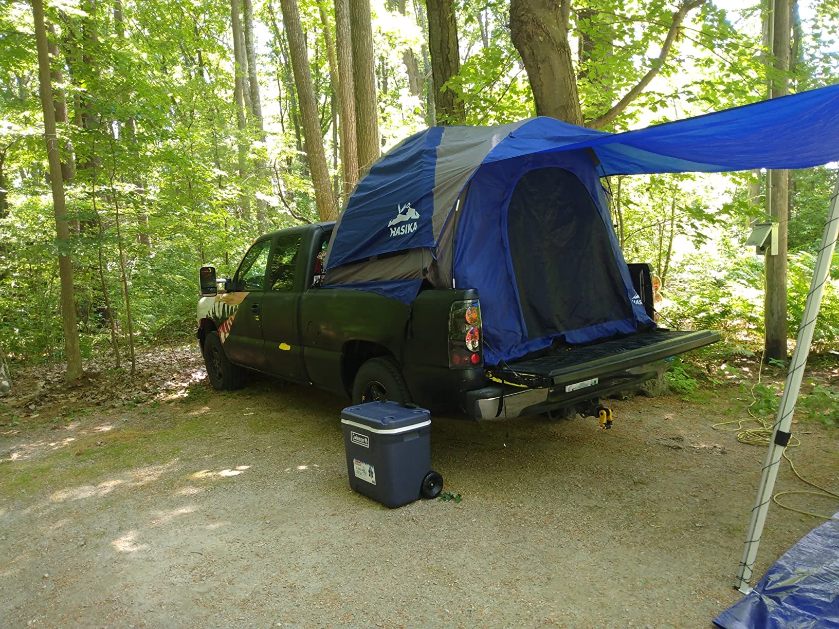 Hasika Waterproof Truck Bed Tent for Camping - Fits 5-6.5 Foot Short/Regular Truck Beds with Double Layer Floor | Outdoor Adventure, Road Trips & Overlanding Gear