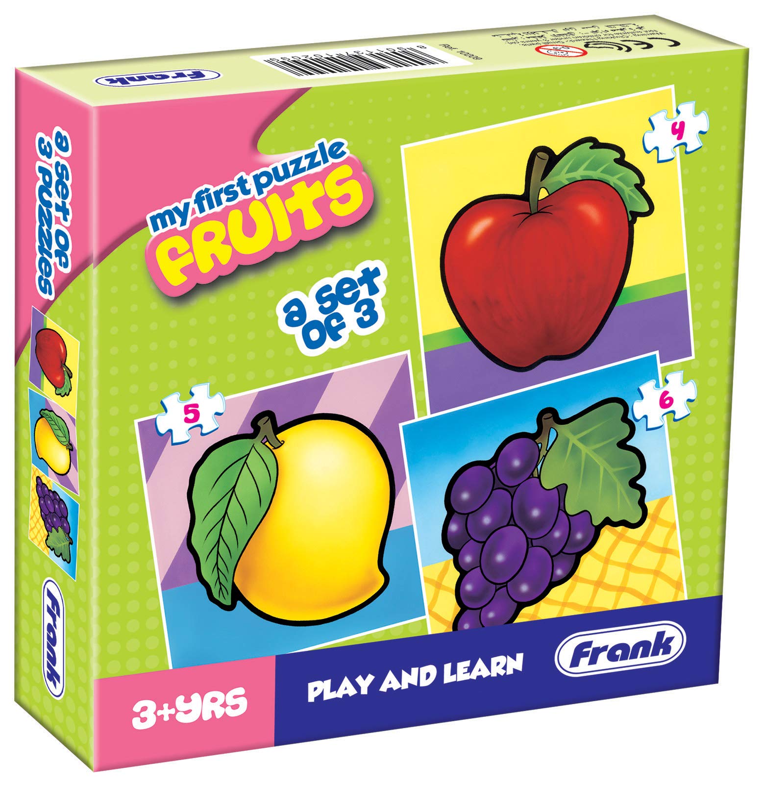Frank Fruits & Vegetables Educational Puzzle Set for Kids Ages 3+ | Fun Learning Toy for Toddlers | Perfect for Preschool Learning & Family Game Night