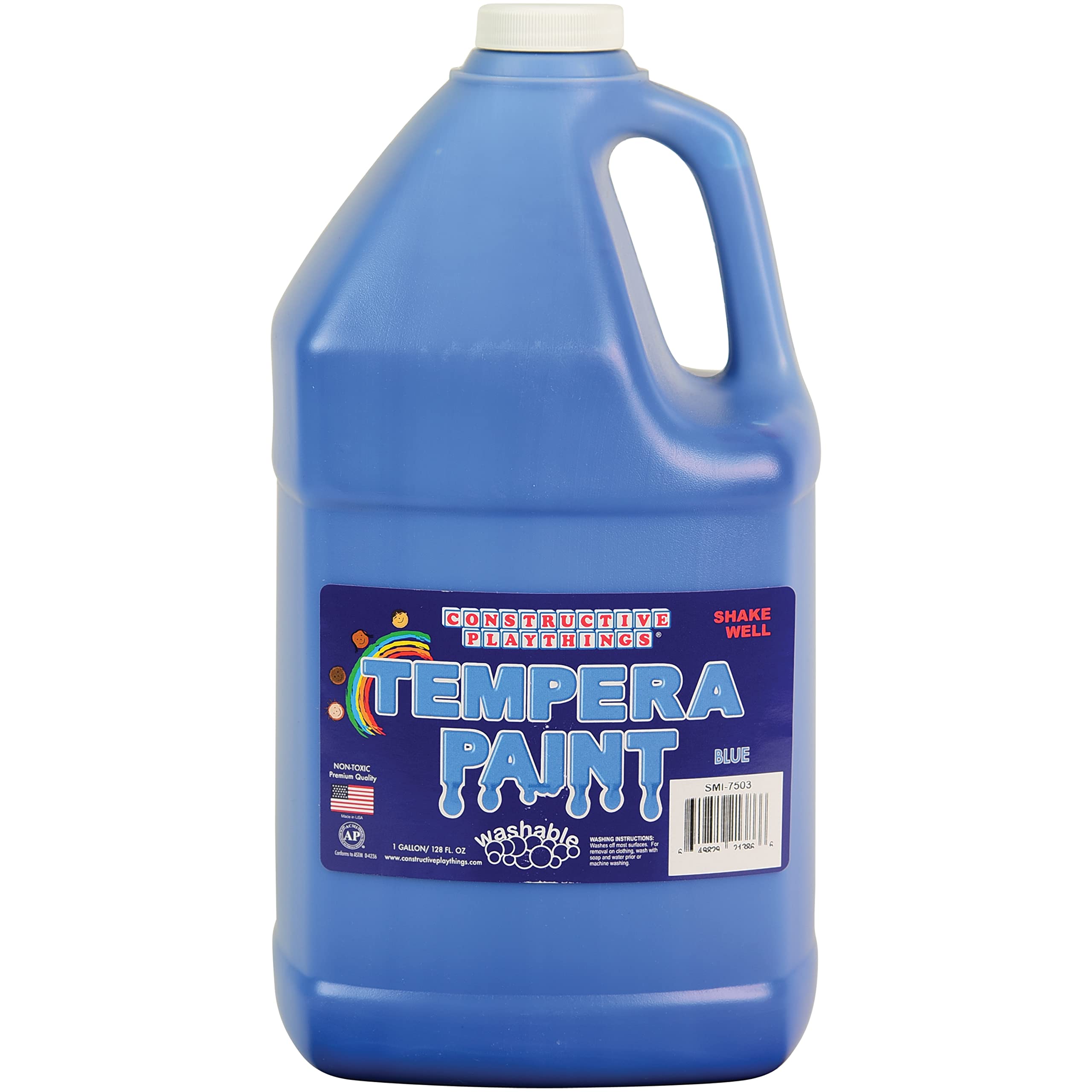 Washable Tempera Paint for Kids - Non-Toxic, Primary Colors Set of 4 Gallons - Perfect for Classroom Art Projects, School Painting Supplies & Creative Activities