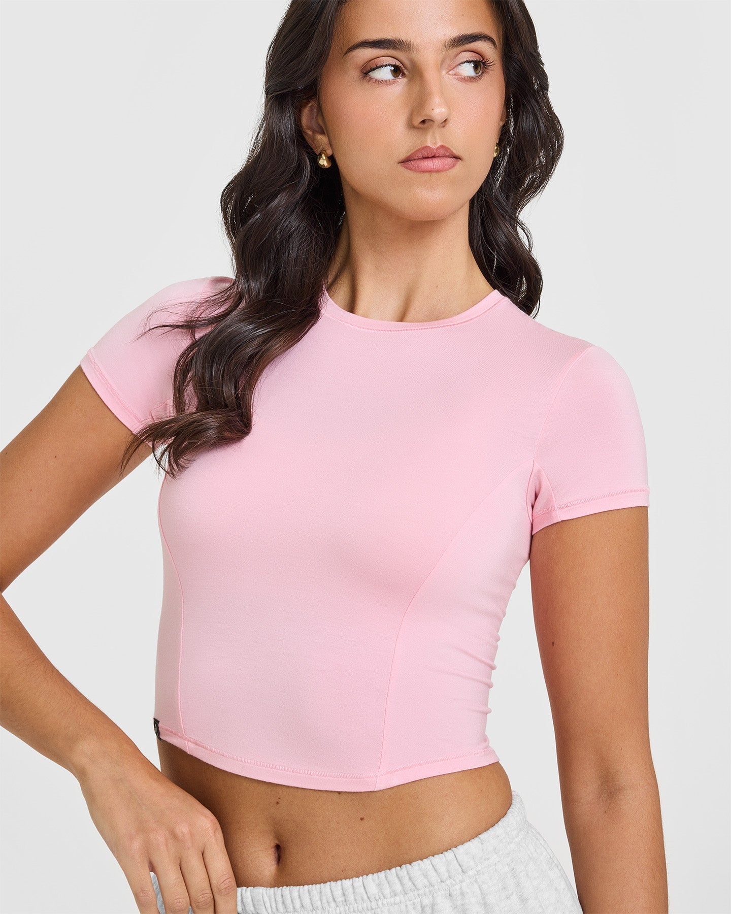 Mellow™ Soft Mid Short Sleeve T-Shirt for Women | Comfortable Cotton Casual Tee | Petal Pink | Perfect for Everyday Wear, Weekend Outings & Summer Activities