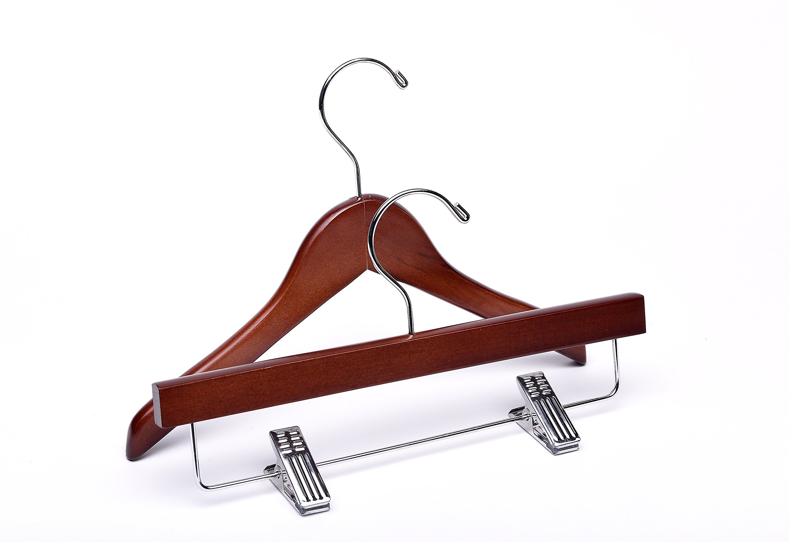 Premium Baby Clothes Hangers - Set of 60 (25 Top & 35 Bottom) - Natural Light Walnut Wooden Hangers for Nursery Organization & Closet Storage - Perfect for Baby Shower Gifts & Kids Wardrobe Organization