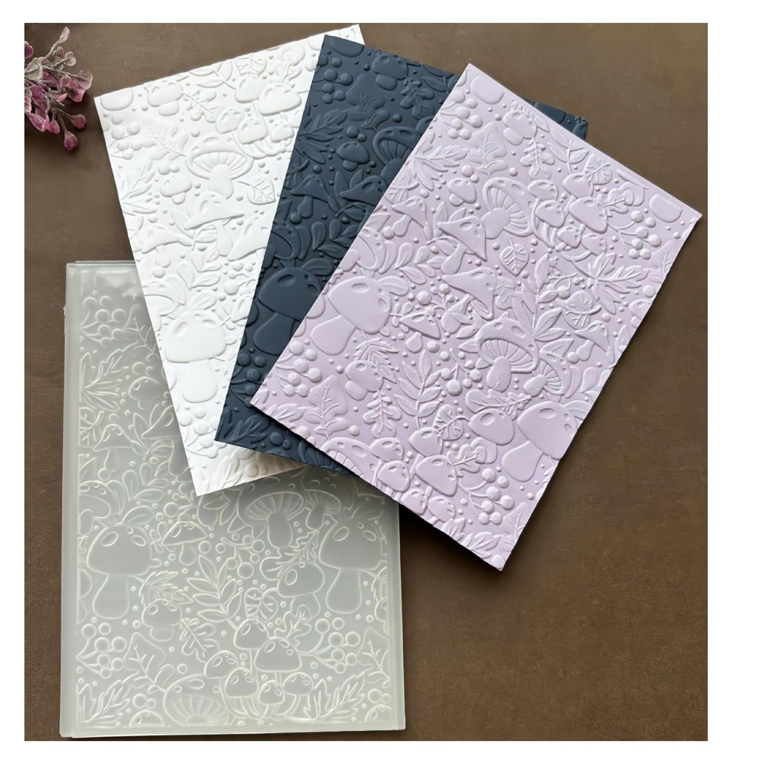 3D Butterflies Flowers Mushrooms Plastic Embossing Folders for Card Making - DIY Scrapbooking Stencil Templates for Photo Albums, Greeting Cards & Paper Crafts - Perfect for Wedding Invitations, Birthday Cards & Home Decor