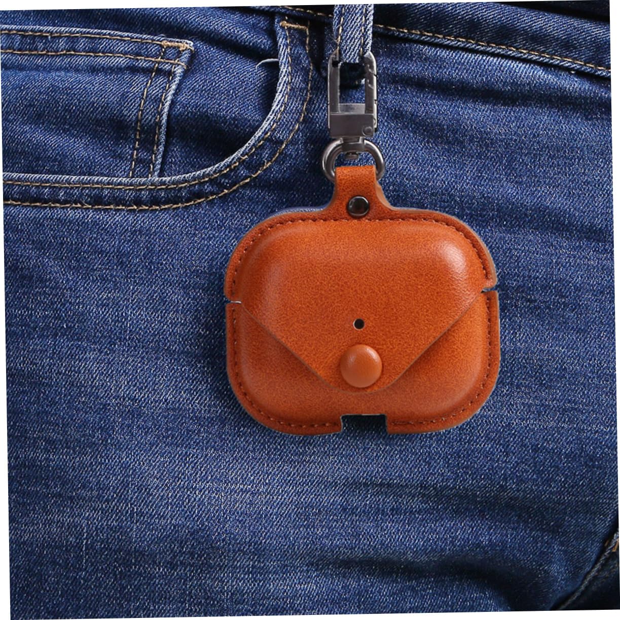 Premium Leather Earphone Case Cover for Wireless Earbuds - Key Holder & Protective Pouch for AirPods Pro/AirPods 3/AirPods 2 - Perfect for Travel, Gym & Daily Commute