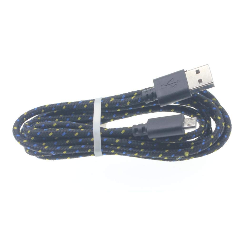 6ft Braided Micro USB Cable Fast Charger Cord for Motorola Moto e6 Phone - Durable Sync & Power Wire for Home, Office, Car Charging (Compatible with Moto e6)