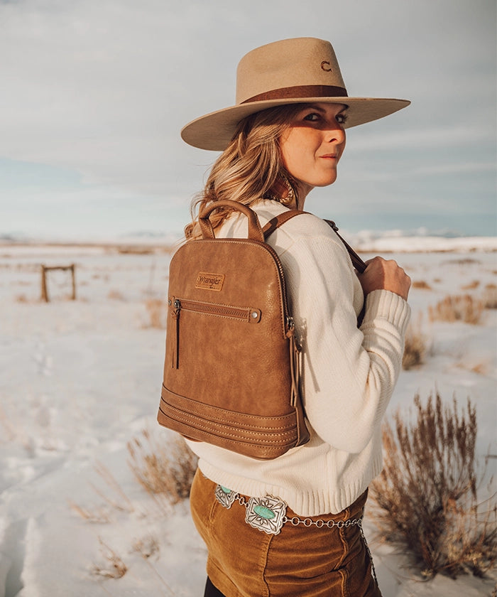 Wrangler Dome Zippered Backpack - Water-Resistant Hiking & Travel Backpack for Men & Women - Perfect for Outdoor Adventures, School & Commuting