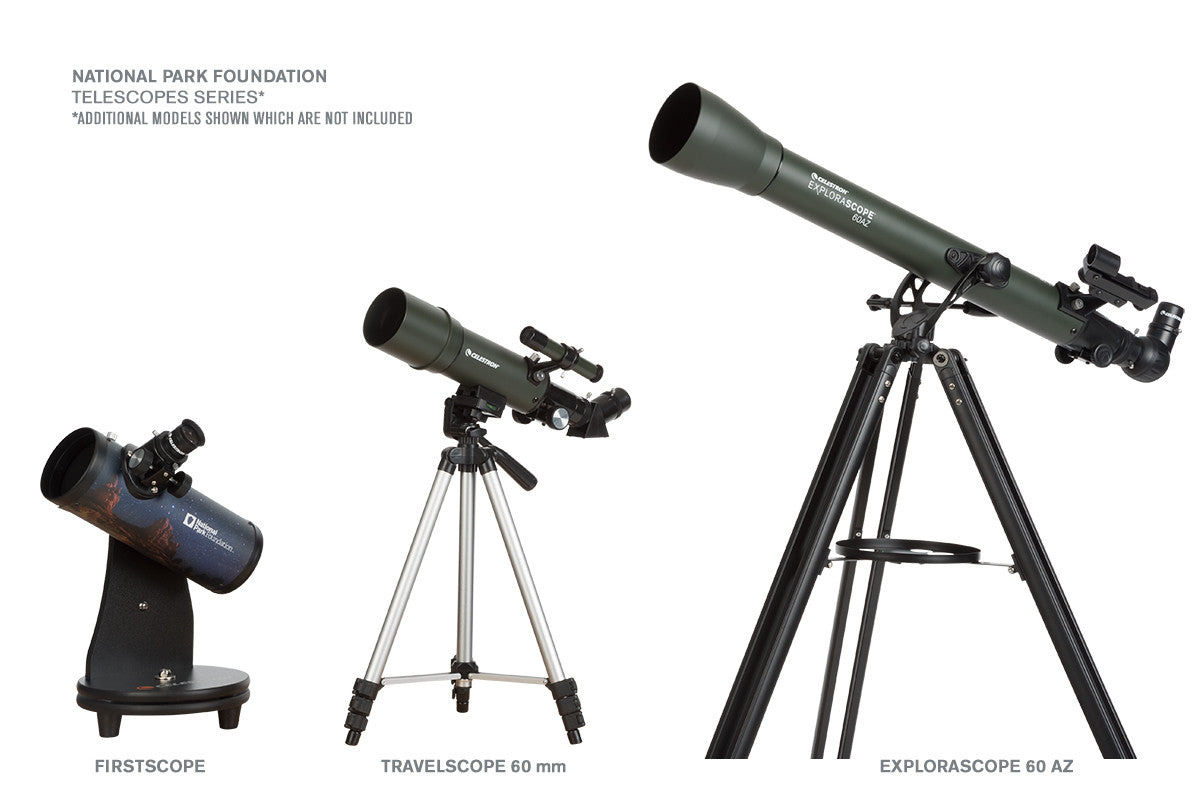 National Park Foundation ExploraScope 60AZ Telescope - Portable Refractor Telescope for Beginners, Kids & Adults - Perfect for Stargazing, Bird Watching & Outdoor Adventures