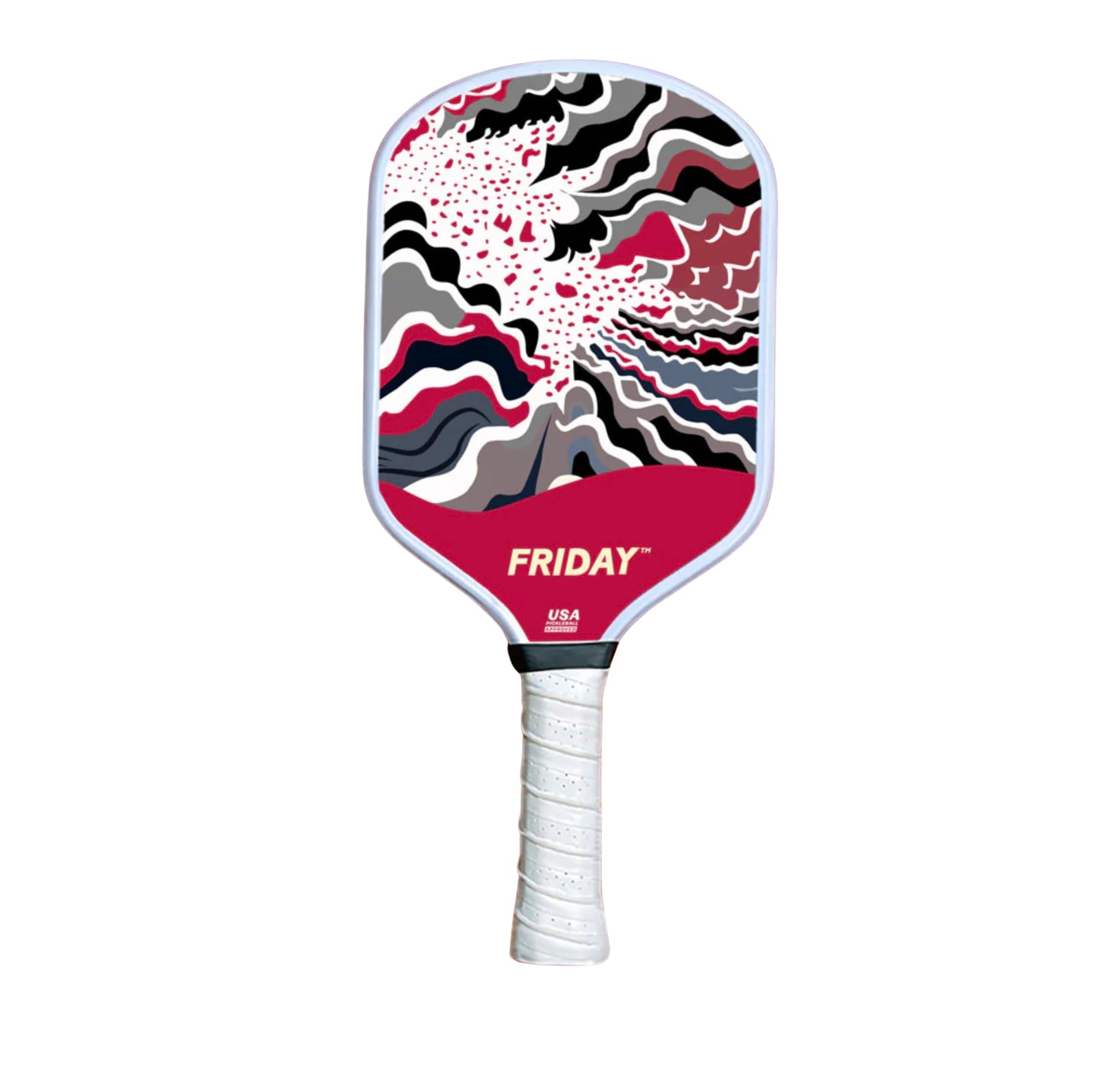 Friday Pickleball Paddle - USA Pickleball Approved Carbon Fiber Paddle with Thermoformed Unibody Design & Honeycomb Core | Textured Grip for Enhanced Spin Control | Perfect for Competitive Play & Recreational Pickleball Games