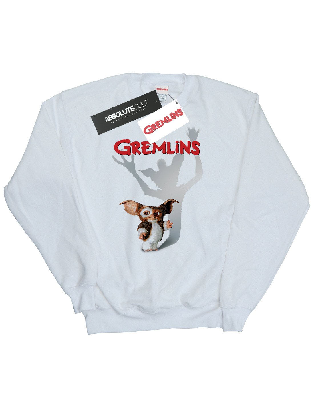 Women's Gizmo Shadow Sweatshirt - Small White | Cozy Pullover for Casual Wear, Lounge & Street Style