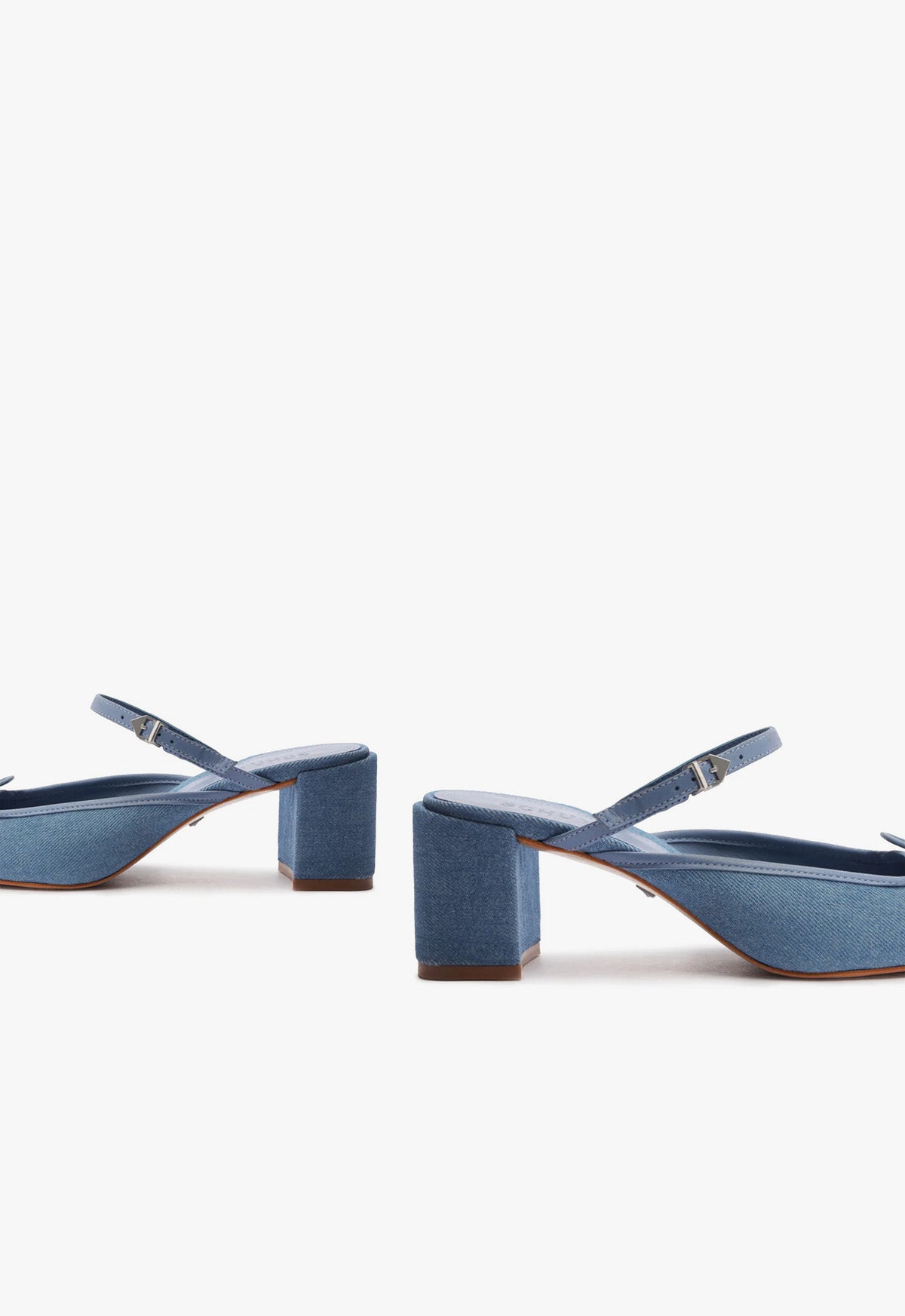 Arissa Women's Denim Block Heel Mule Shoes - Comfortable Slip-On Loafers for Casual Outfits & Everyday Wear