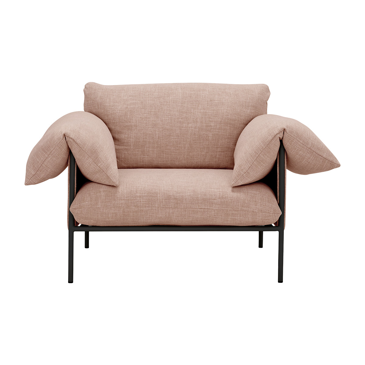 Byron Alva Armchair - Modern Accent Chair for Living Room, Bedroom & Office - Comfortable Upholstered Lounge Chair with Wooden Legs