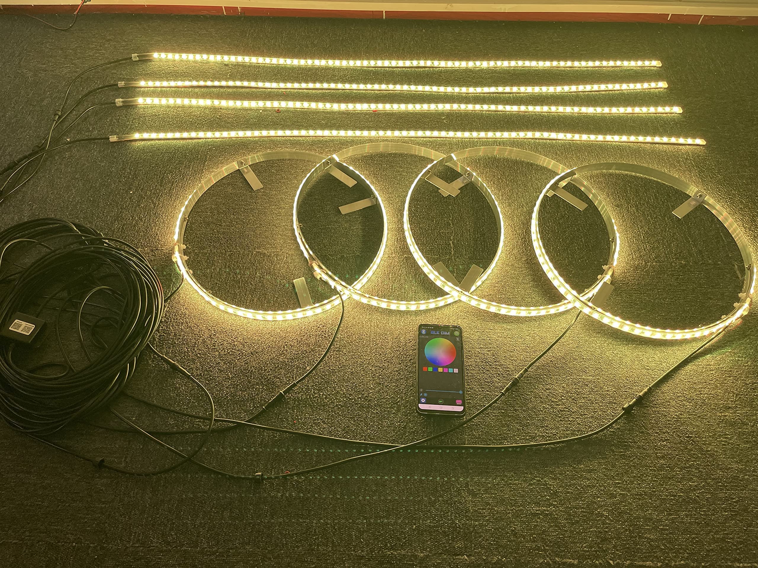 (8PCS KIT) Sando Tech RGB Multi-Color LED Wheel Lights & Underglow Kit - 4x15.5