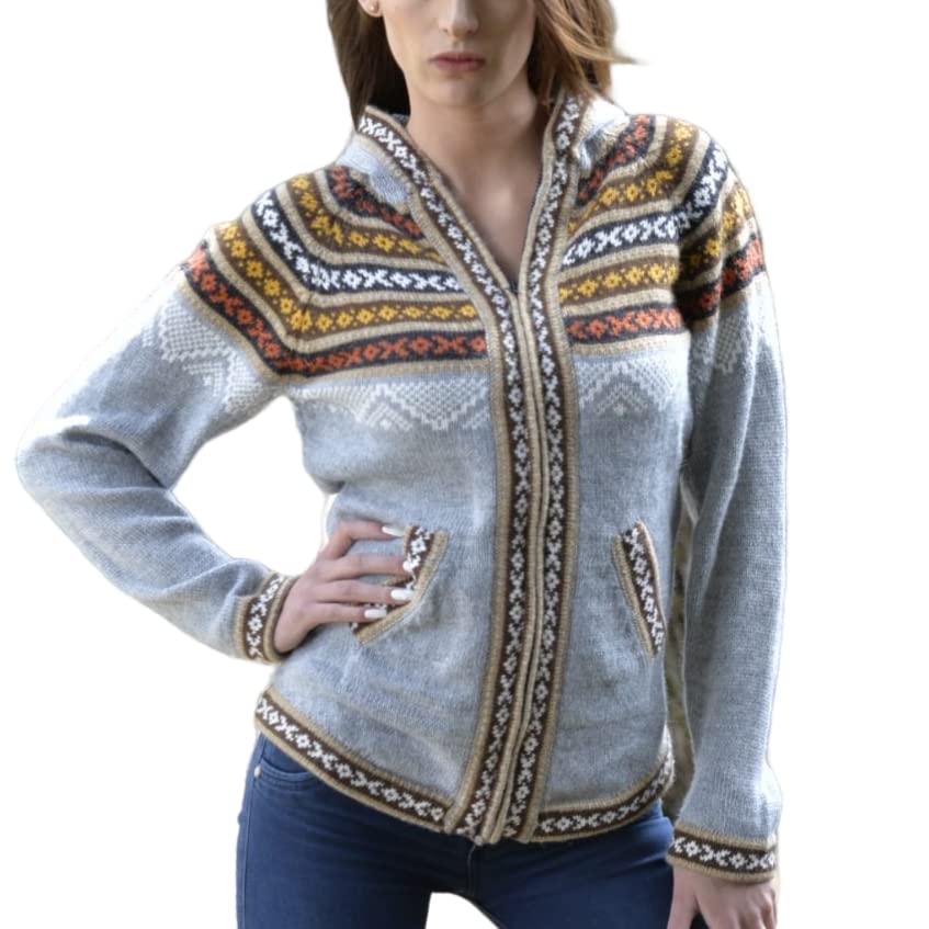 Gamboa Women's Alpaca Knit Cardigan Sweater - Soft & Warm Winter Pullover for Casual Wear & Layering
