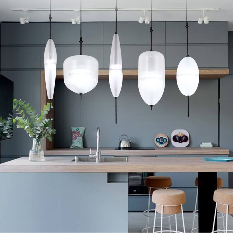 Tear Drop Glass Pendant Lights - Modern Dimmable Chandelier for Living Room, Dining Room, Bedroom & Kitchen | Elegant Hanging Ceiling Light Fixture