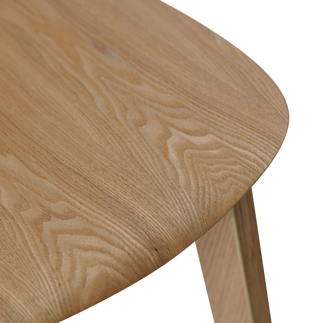 65cm Natural Wood Bar Stool - Adjustable Height Kitchen Island Stool for Dining, Breakfast Nook & Home Decor