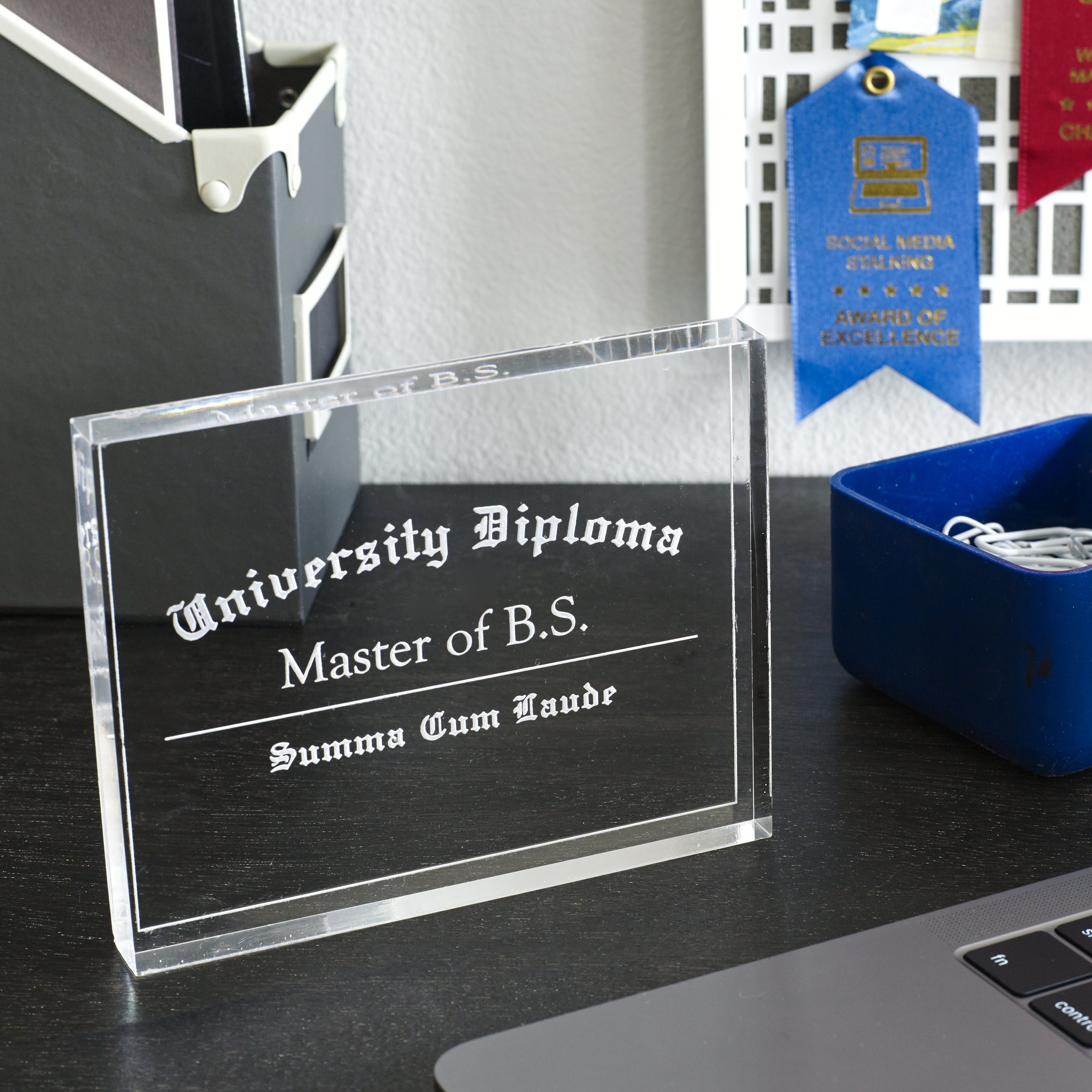 Funny Office Award Trophy - Master of BS Desk Accessory for Workplace Humor | Perfect for Employee Recognition, Office Gifts & Team Building Activities