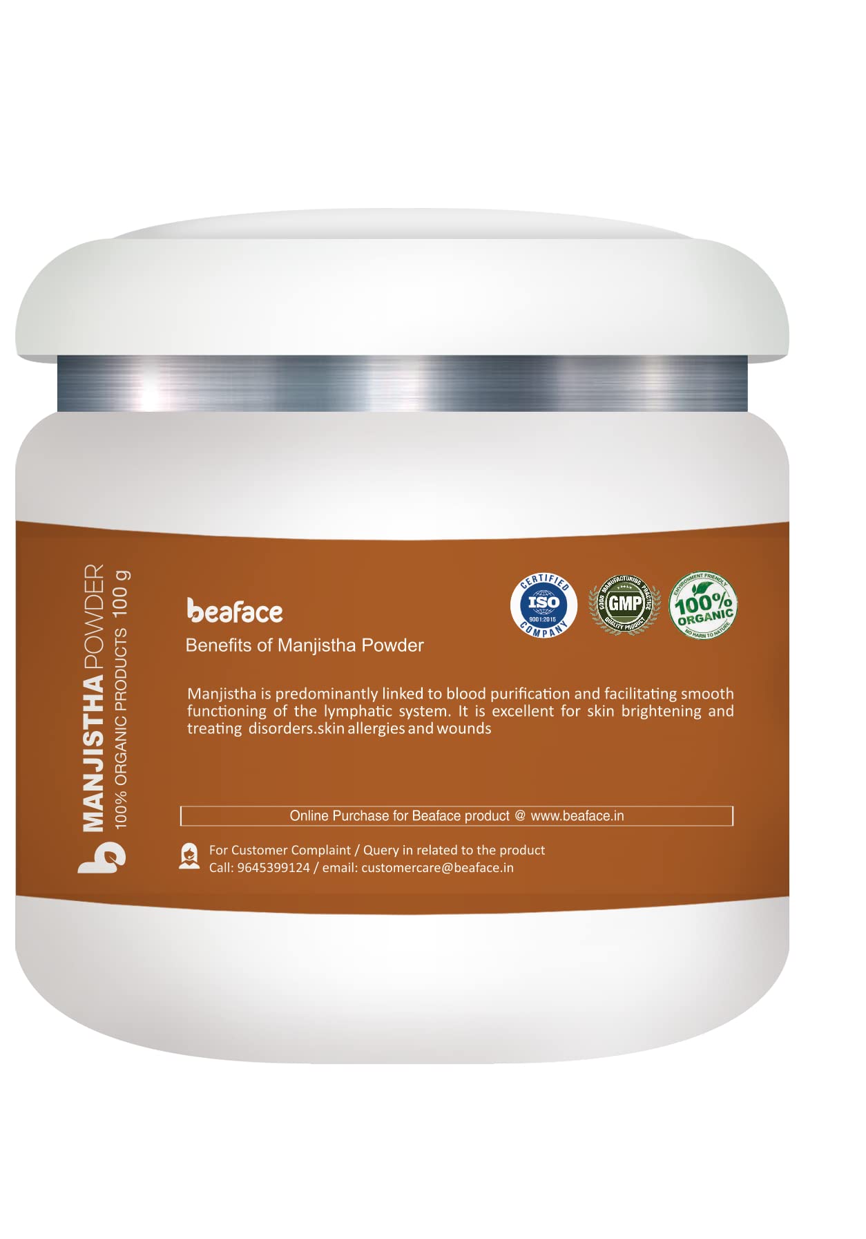 Beaface Skin Whitening Care Kit - Kasturi Turmeric Powder, Mint Powder & Manjistha Powder (100g x 3 Pack) | Natural Brightening Treatment for Face & Body | DIY Face Mask & Skin Care Routine