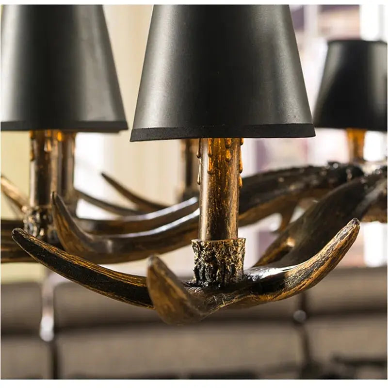 Stylish Faux Elk Antler Chandelier - Rustic Lodge Decor Lighting Fixture for Cabin, Hunting Lodge & Western Home Decor