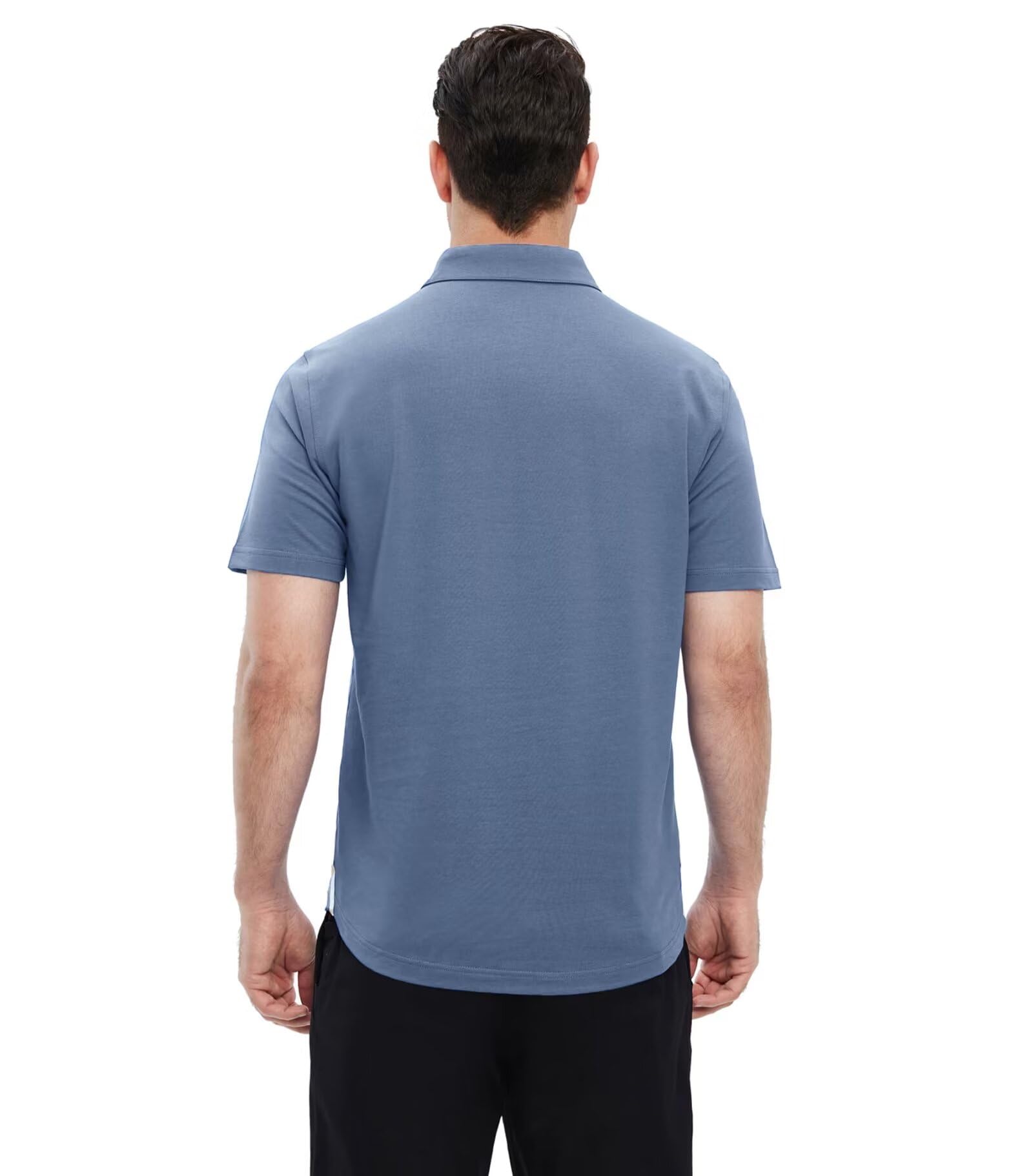 Men's Casual Cotton Blend Polo Shirts - Long & Short Sleeve with Pocket & Drop Cut Collar | Breathable & Comfortable for Work, Golf & Everyday Wear