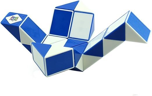 KITMEER 24-Piece Magic Snake Cube Puzzle - STEM Educational Geometric Shape Twisting Toy for Kids Ages 2-5 | Brain Teaser Game for Boys & Girls (Blue) | Perfect for Classroom, Travel & Family Fun Activities