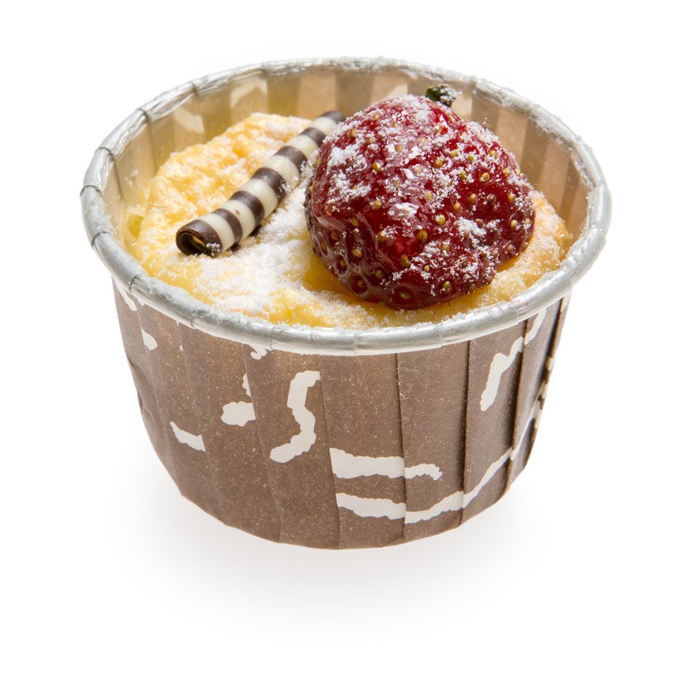 Restaurantware Panificio 1-Ounce Baking Cups - 200 Count Pleated Cupcake Liners | Oven-Safe & Freezer-Safe Brown & White Paper Muffin Wrappers | Disposable Newsprint Baking Cups for Weddings, Baby Showers & Birthday Parties | Perfect for Home Baking, Catering & Special Events