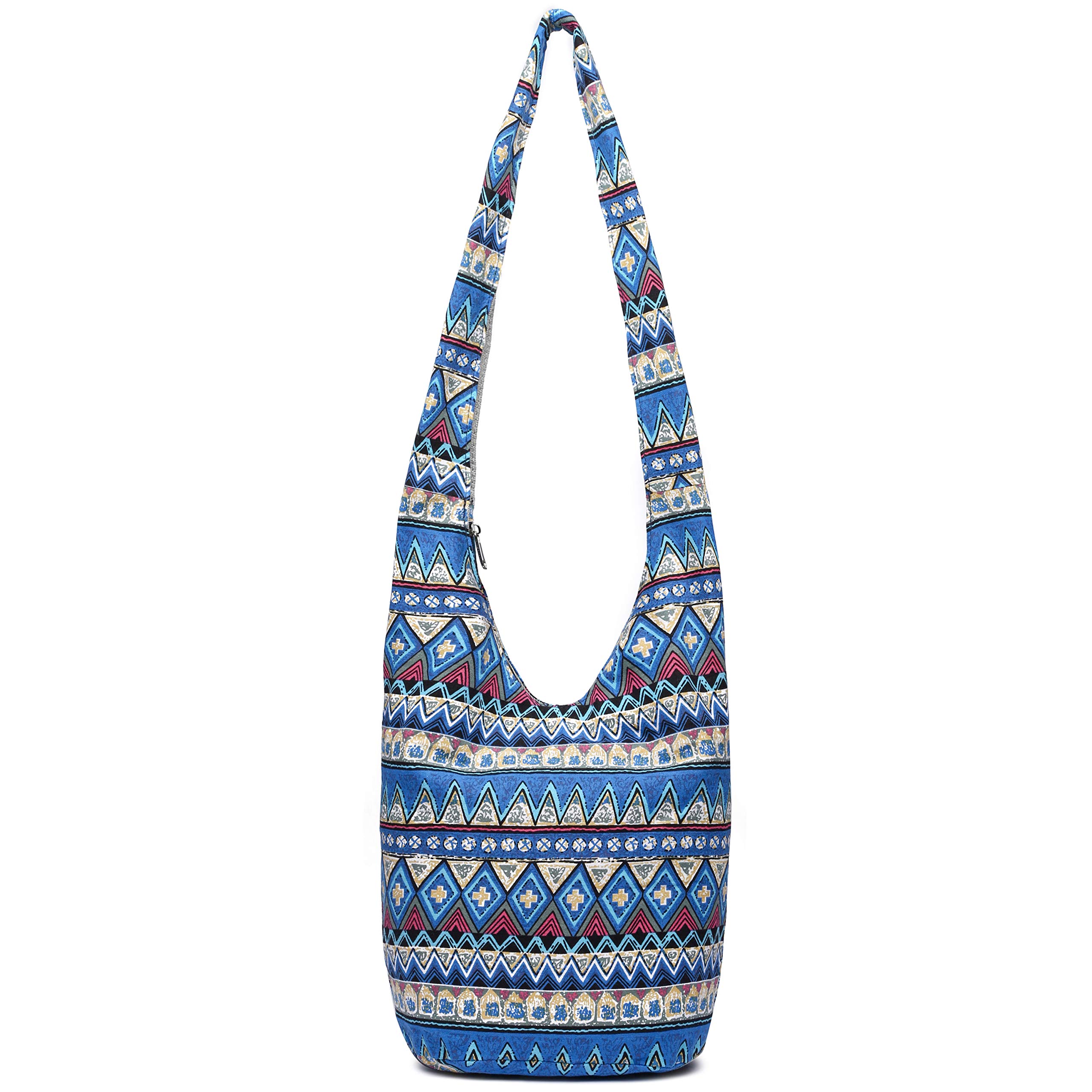 Stylish Women's Canvas Shoulder Bag - Bohemian Crossbody Purse with Animal Print for Casual & Travel Use | Hippie Hobo Handbag for Everyday Outfits & Festivals