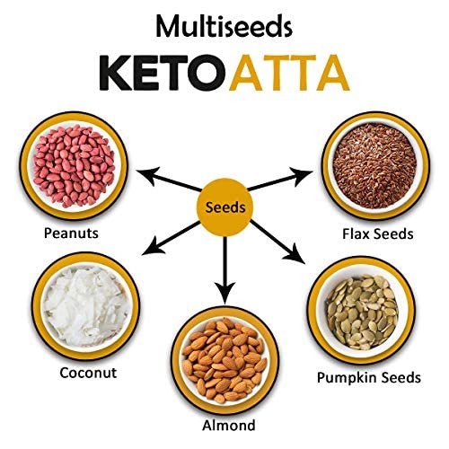 Keto Atta Low Carb Flour - 5kg (1g Net Carb Per Roti) | Gluten-Free, Diabetic-Friendly | Perfect for Keto Bread, Roti & Baking